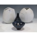 A Max Fussl for Rosenthal fan vase, together with two other Rosenthal vases and another bowl