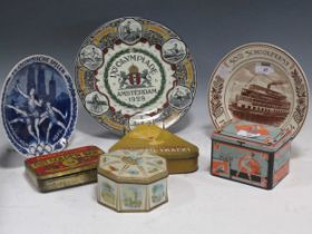 Amsterdam 1928 Olympics Dutch souvenir plate, a 1934 Alkmaar plate and a collection of old
