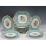 Two 19th century English porcelain part dessert services