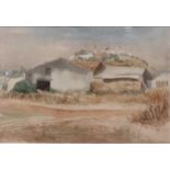Michael Stone (Modern British) two watercolours of farm buildings42 x 60cm and 31 x 45.5cm (2)