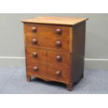 A 19th century mahogany commode with a faux drawer front, 78 x 66 x 51cm