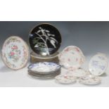 Various bone china and porcelain wares including Mintons pate sur pate plate, Limoges and