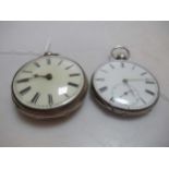 Two silver cased open faced pocket watches