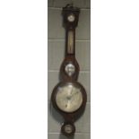 A 19th century faux rosewood banjo barometer 97cm high