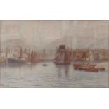 Charles Arthur Cox (1857-1936)Coastal scenes with boatsboth signed lower leftwatercolours in gilt