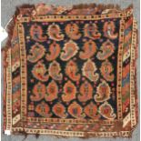 A small mat and a bagface, both probably Kurdish, 58 x 61cm, 74 x 85cm
