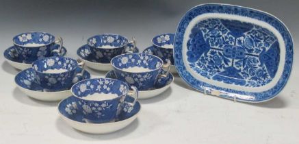 A Spode blue and white part dinner and tea service