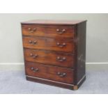 19th century mahogany chest of drawers, 99 x 96 x 46