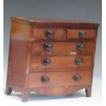 A 19th century miniature mahogany chest of drawers, 32 x 35 x 15cm
