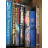 Science fiction and fantasy graphics, a box of books including softbacks (qty)