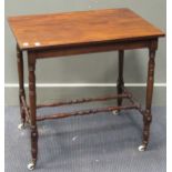 A Regency mahogany centre table on castors 66 x 46 x 67cm