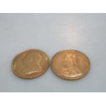 Two full sovereigns dated 1887 and 1899 (2)