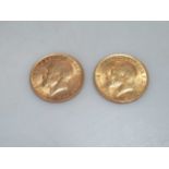 Two King's head sovereigns each dated 1914 (2)