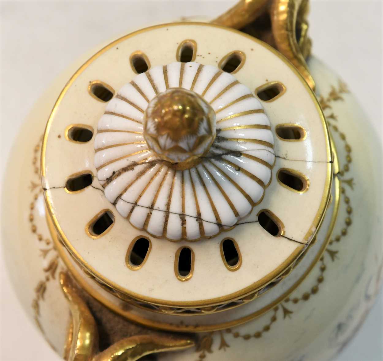 A Minton porcelain ovoid pot pourri circa 1880, 22cm high - Image 4 of 16