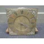 18th century John Cain, Kings Walden, 30 hour wall clock, signed brass dial, 23.5cm diameter