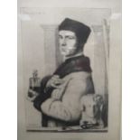 A group of 4 etchings and engravings to include: Paul Rajon, Portrait of Murillo, 17 x 13cm, and