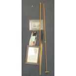 A collection of snooker and billiards paraphernalia including, prints, balls, cues etcNo names or