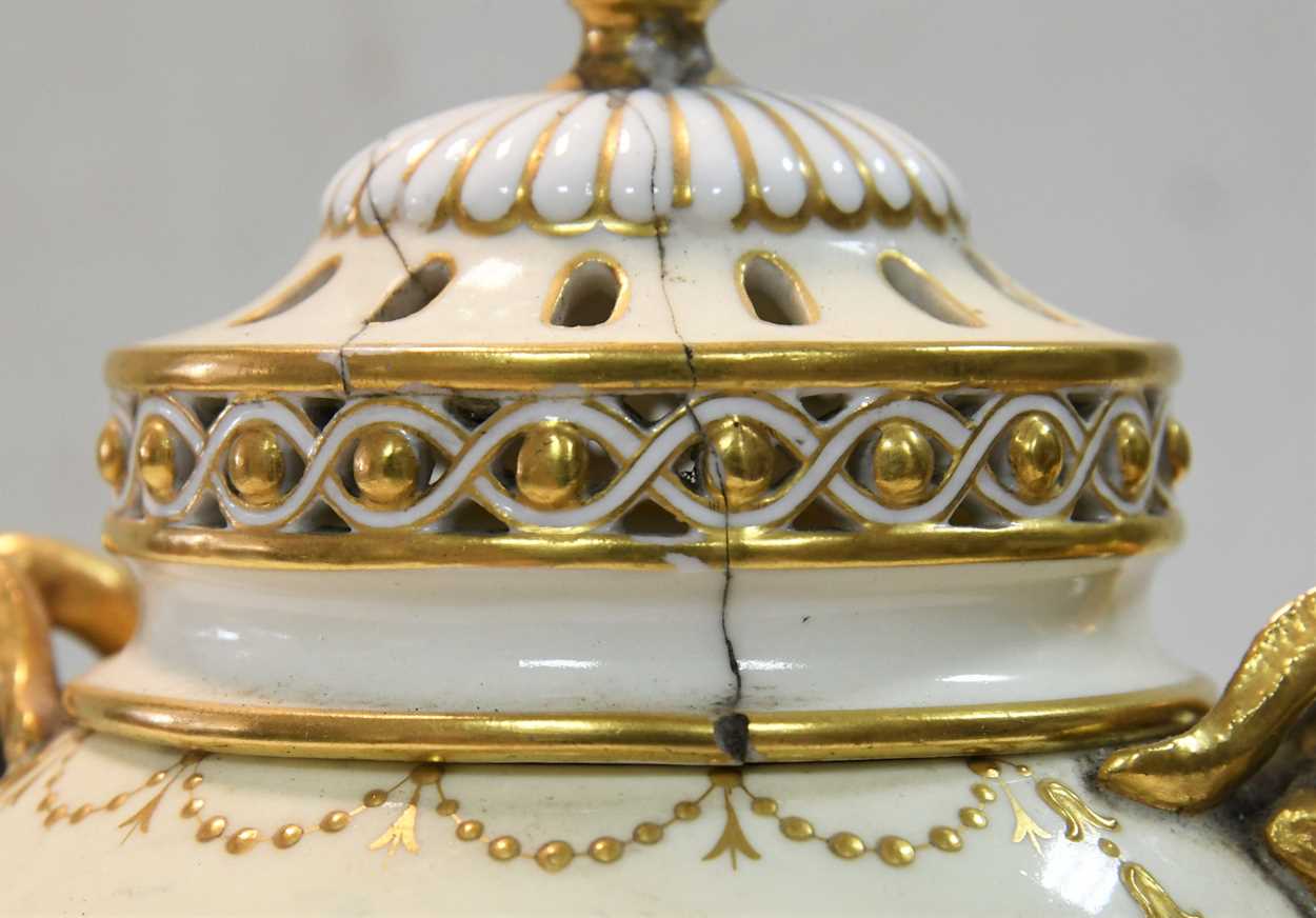 A Minton porcelain ovoid pot pourri circa 1880, 22cm high - Image 8 of 16