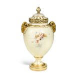 A Minton porcelain ovoid pot pourri circa 1880, 22cm high