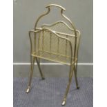 A 19th century brass magazine rack