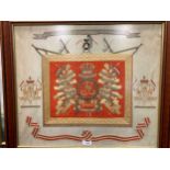 The Queens Royal Lancers embroidery 50 x 58cm