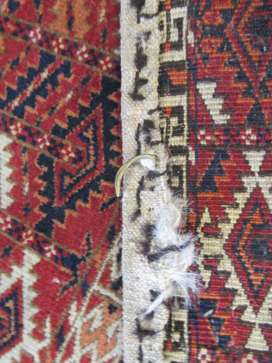 Early 20th century Tekke Ensi 155 x 121cmGeneral wear and fraying to the edges and tassels Holes - Bild 3 aus 13