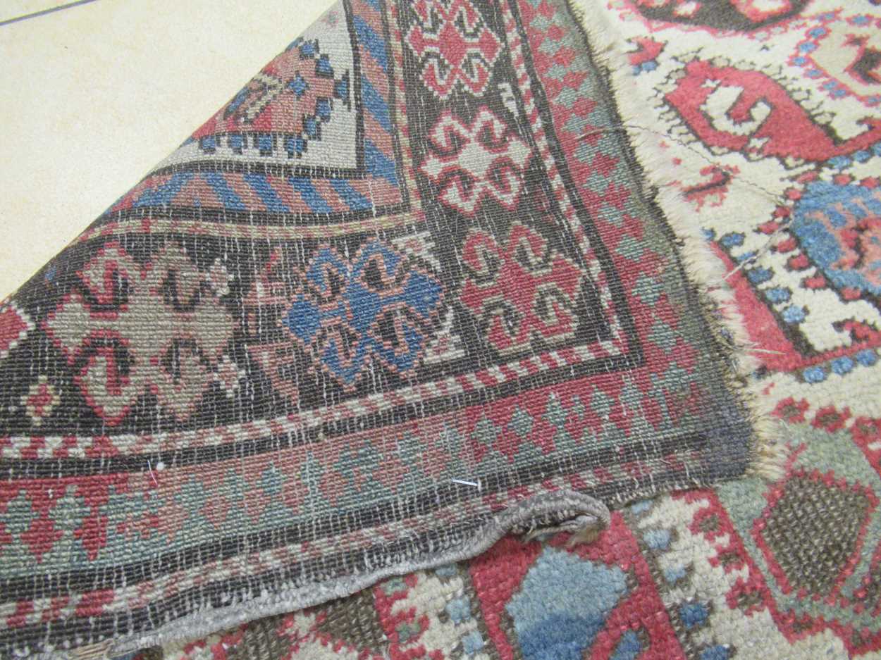 A late 19th century Akstafa prayer rug with boteh field, 173 x 85cmRug faded to various - Bild 8 aus 21