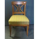 A Biedermeier satinwood side chair