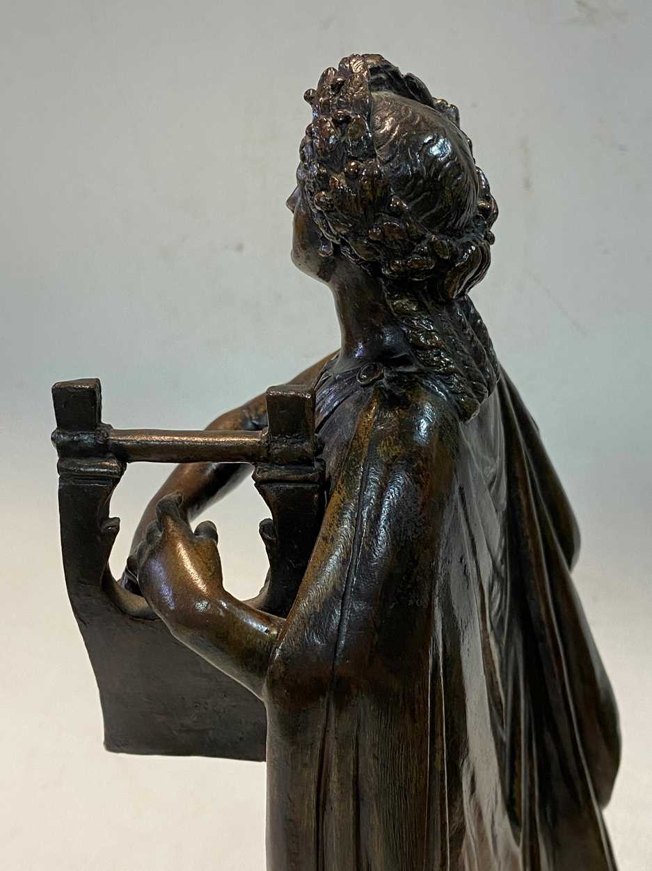 A bronze model of Erato, early 20th century, stamped 'Morelli e Rinaldi, Roma'31cm high - Bild 7 aus 11