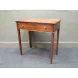 A 19th century mahogany side table fitted with a drawer, 75 x 76 x 45cm