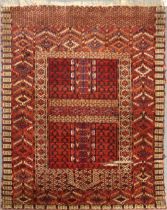 A finely woven Ensi rug 142 x 114cm