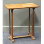 An Art Deco walnut centre table 71 x 64 x 36cm