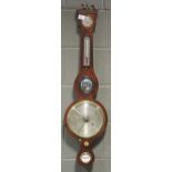 An A.Maspoli, Hull, mahogany banjo barometer, 98cm high