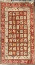 A Verneh silk soumak carpet, 294 x 191cmGeneral condition appears good