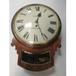 S.H.Boyce, Dereham, a drop dial mahogany wall clock, with Roman chapter ring47cm tall, please see