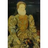 A collection of six prints to include; reverse glass print of Queen Elizabeth I, John Western, a