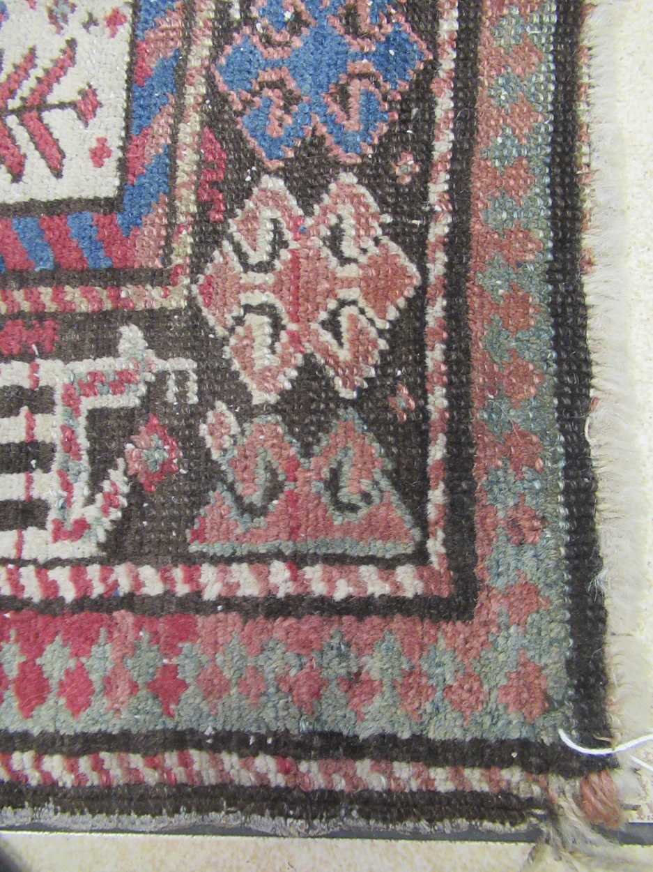 A late 19th century Akstafa prayer rug with boteh field, 173 x 85cmRug faded to various - Bild 3 aus 21