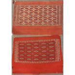 Two early 20th century Turkmen flat weave bagfaces, 101 x 76cm (largest)