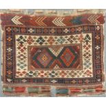 Early 20th century Jaf Kurd bagface, 100 x 87cm