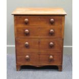 A 19th century mahogany commode with a faux drawer front, 78 x 66 x 51cm