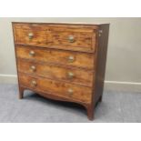 A Regency mahogany secretaire chest of drawers, 105 x 107 x 48cm