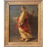 British School, circa 1900A study of a classically dressed female figure, possibly Clio, walking