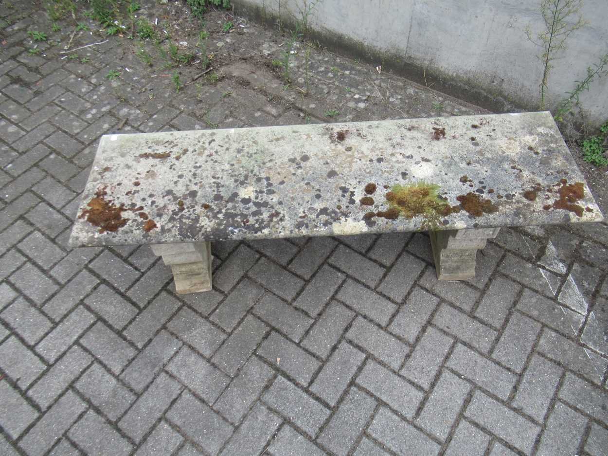 Two large concrete garden benches, 44 x 138 x 41cm - Bild 8 aus 8