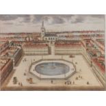 A set of eight reproduction prints of London squares, after Stowe's 1754 Survey of London, in