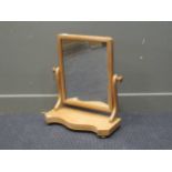 A pine dressing table mirror 60 x 50 x 22cm