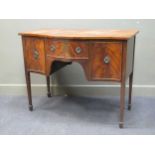 A mahogany serpentine fronted sideboard, 89 x 113 x 60cm