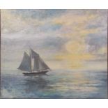 Richard Finchset sail for the sunoil on canvas25 x 30cm