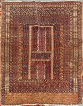 An Ersari Turkmen Ensi rug early 20th century 139 x 120cm (with repairs)