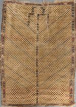 Two similar 19th century Turkmen Ersari rugs of unusual design 122 x 91cm, 140 x 89cm (2)
