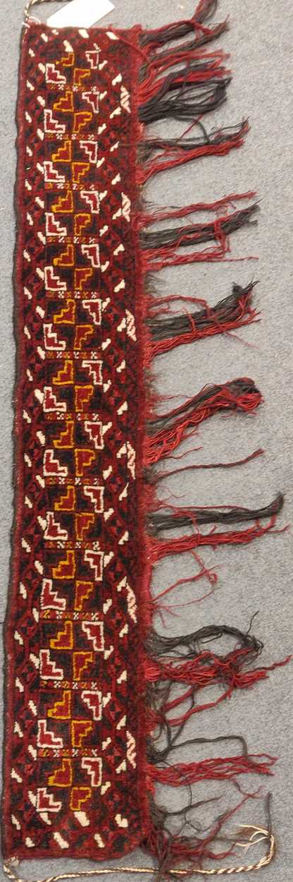 An Afghan saddle bag, a hanging, and saddle cover (3) - Bild 3 aus 3